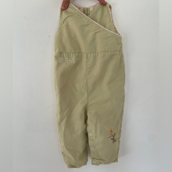 Jacadi Embroidered V-Neck Baby One Piece